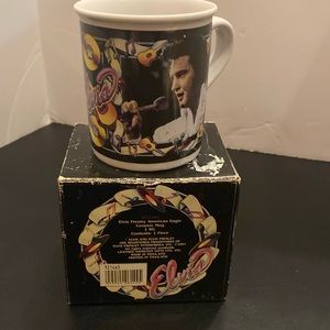 VTG Elvis Presley American Eagle ceramic coffee tea collectible mug w/ box